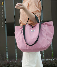 Stor kapacitet resväska – fällbar travel tote, axelväska/duffelbag i canvas för kvinnor och män