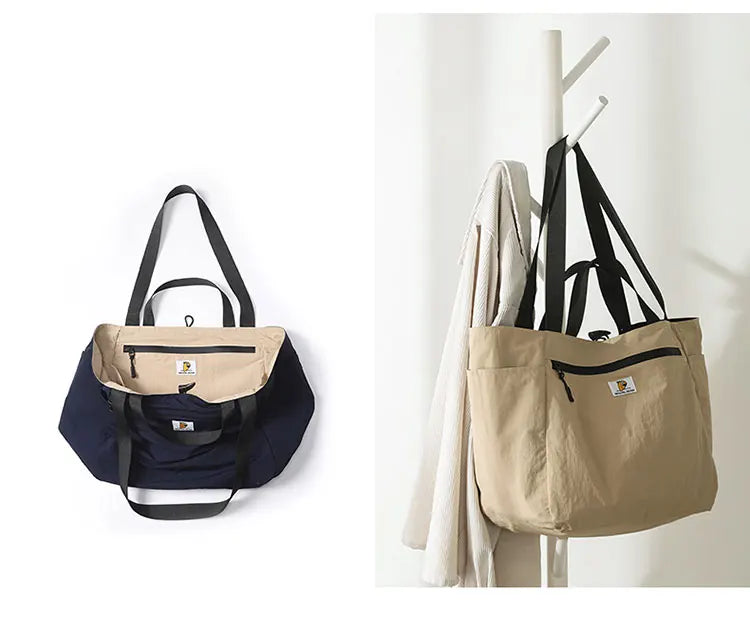 Stor kapacitet resväska – fällbar travel tote, axelväska/duffelbag i canvas för kvinnor och män