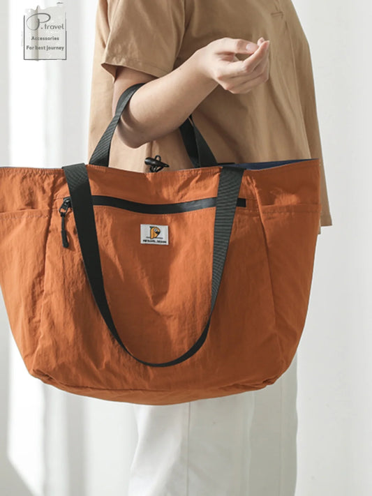 Stor kapacitet resväska – fällbar travel tote, axelväska/duffelbag i canvas för kvinnor och män