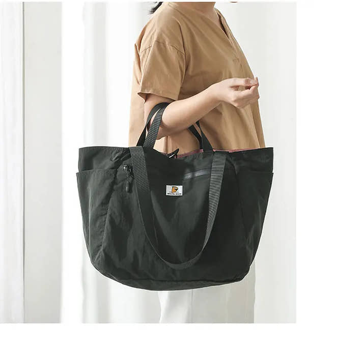 Stor kapacitet resväska – fällbar travel tote, axelväska/duffelbag i canvas för kvinnor och män