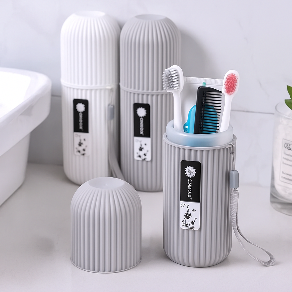 Kompakt Rese Tandborsthållare och Tandkräm Förvaringslåda